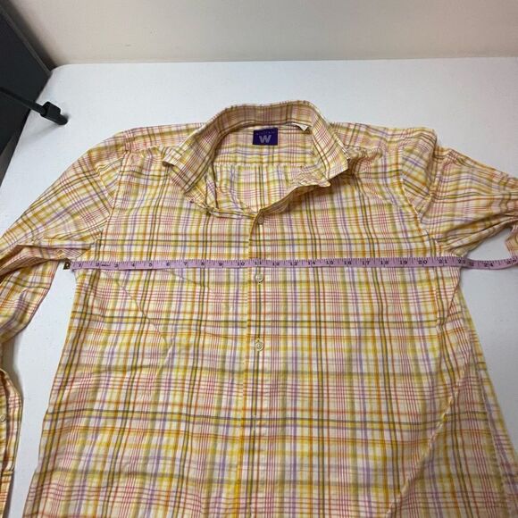 William W yellow size medium mens button up shirt - Picture 4 of 4